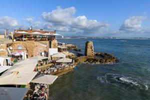 Doniana seafood restaurant as viewed from the city wall